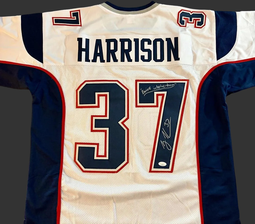 Rodney Harrison signed Patriots jersey w/inscription - JSA COA